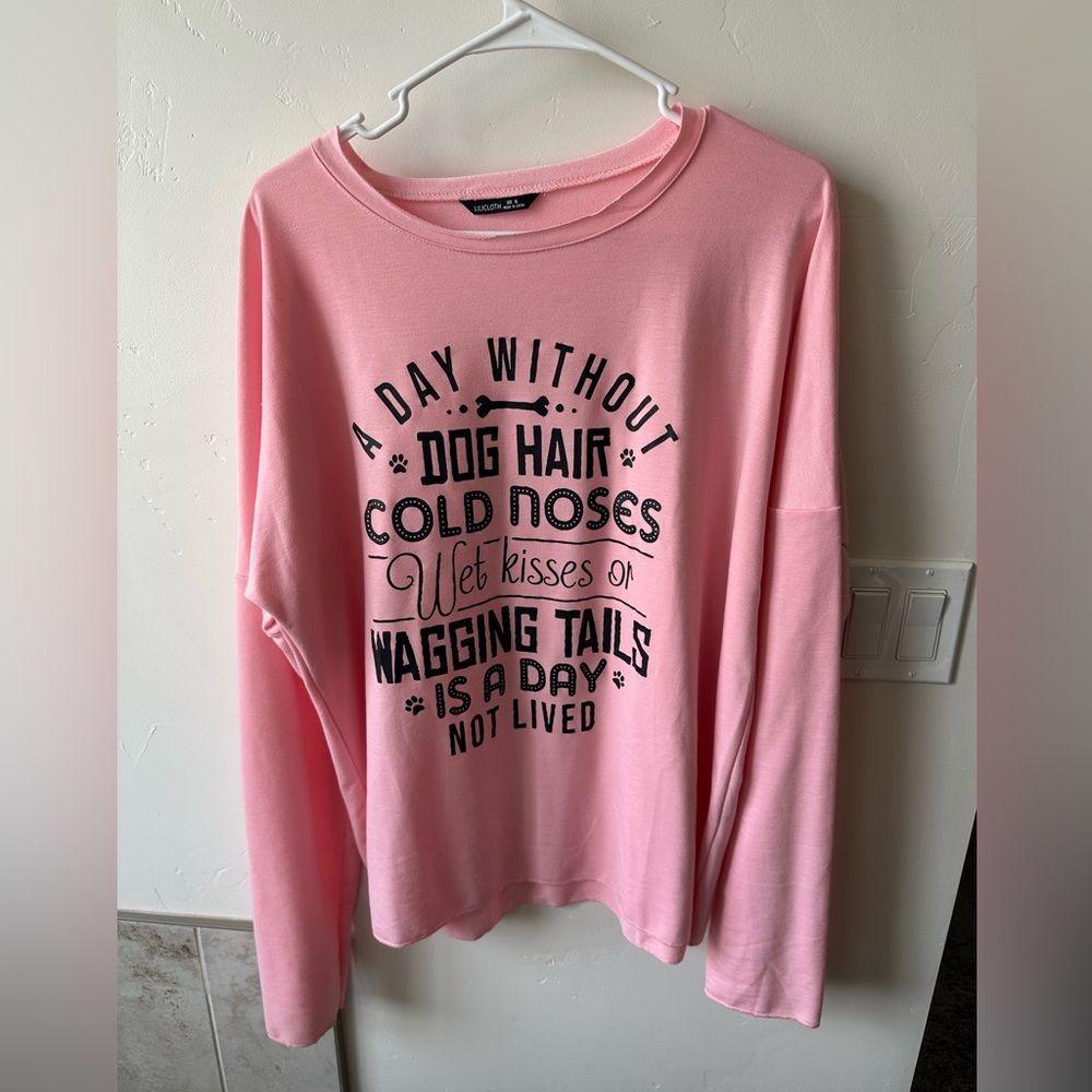 Pink Long Sleeve Graphic Tee